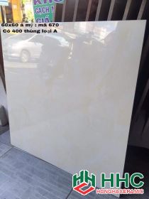 Gạch lát nền 60x60 bóng kiếng 670